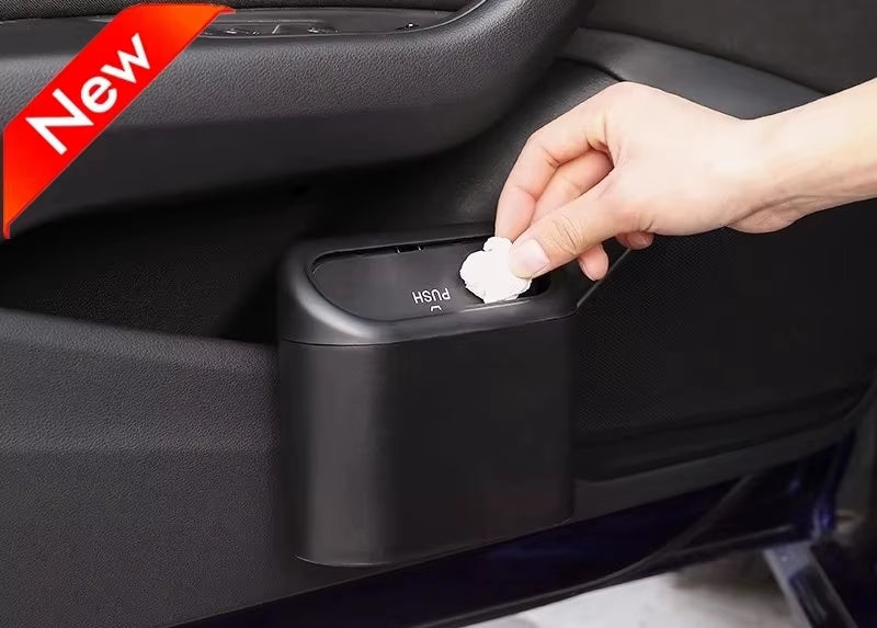 Car Trash Can with 4 Rolls of Garbage Bags for Tesla
