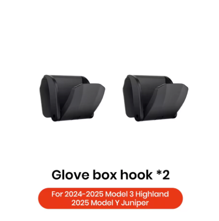 Glove Box Car Hooks for Tesla Model 3 Highland & Model Y Juniper