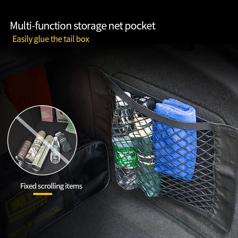 Trunk Storage Bag Mesh Cargo Net For Tesla
