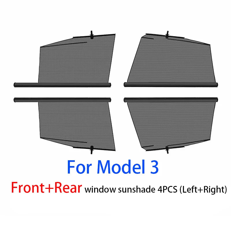 Side Window Shade for Tesla Model 3/Y/X/S 2018-2024