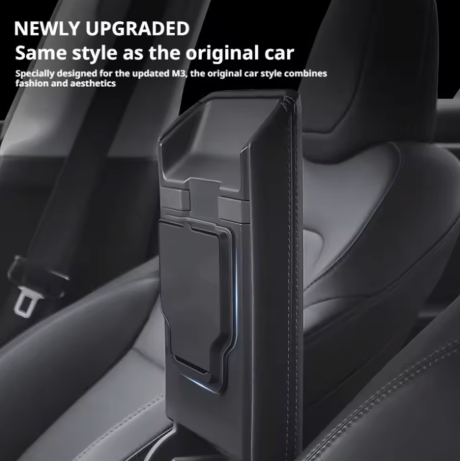 Armrest Hidden Storage Box For Tesla Model Y Juniper