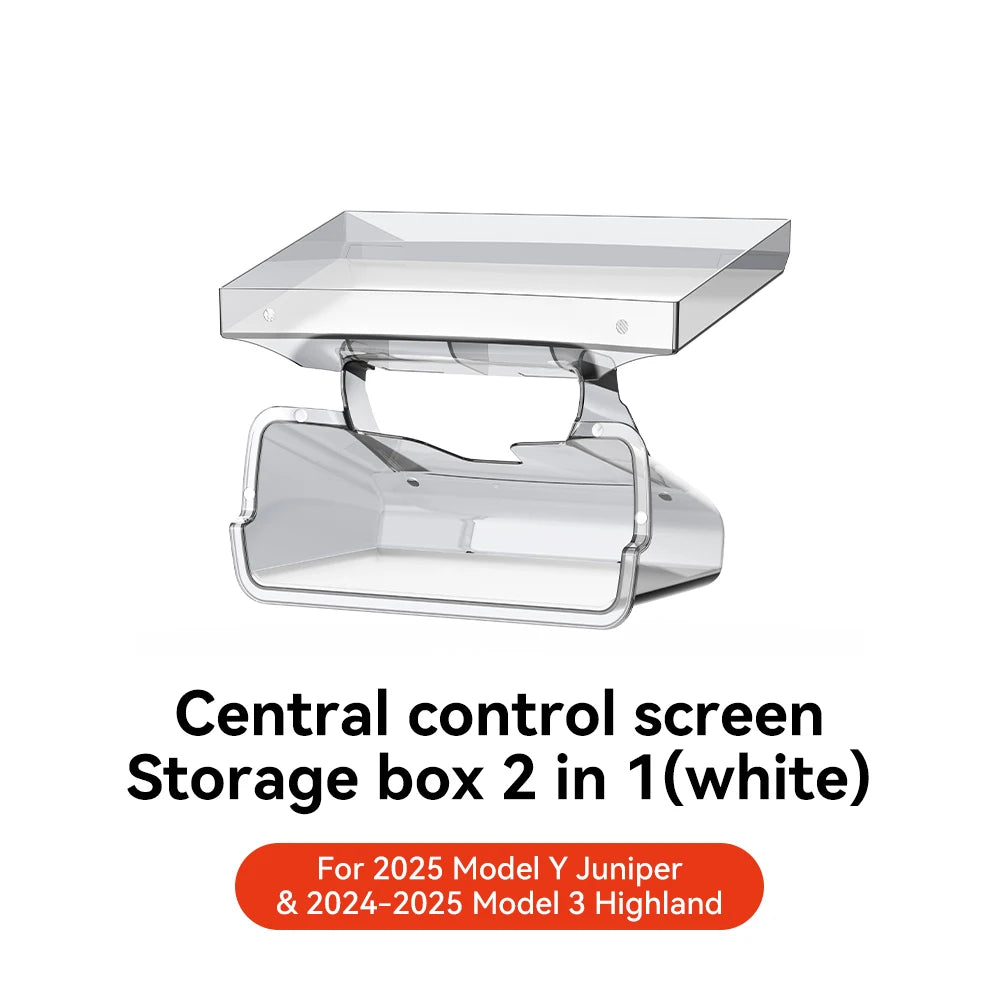 Under Screen Storage Box Center Console Organizer for Tesla Model 3 Highland / Model Y Juniper 2021-2025