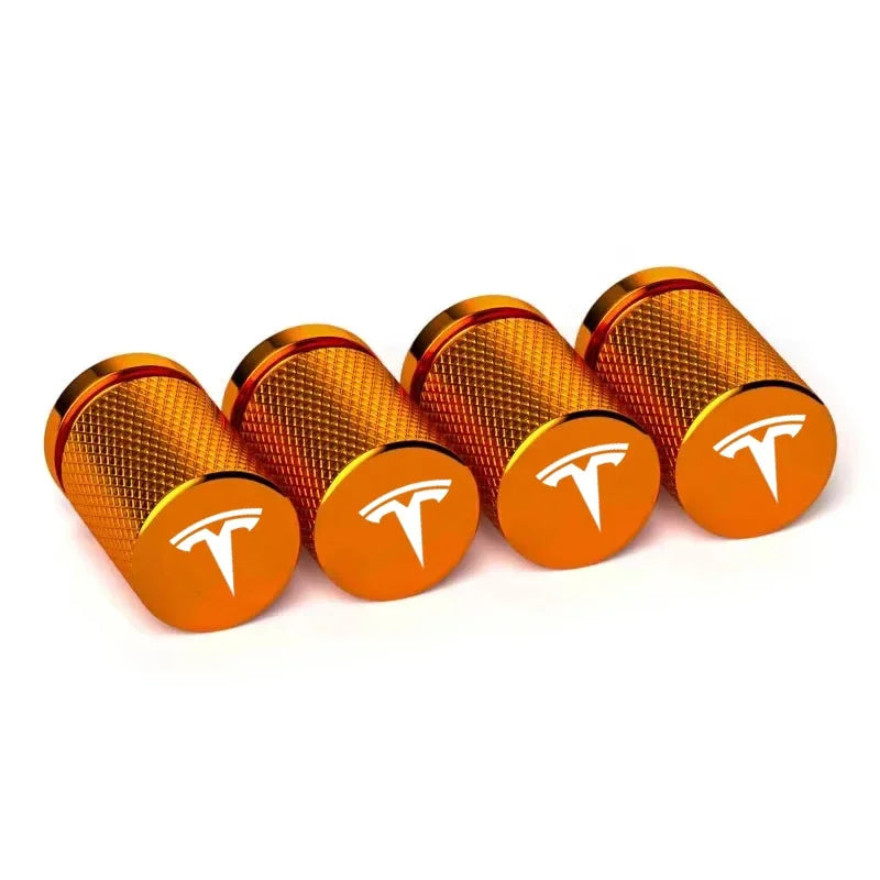 Valve Stem Caps 4 Pack Fit Suitable for Tesla 3/Y/S/X 2017-ON