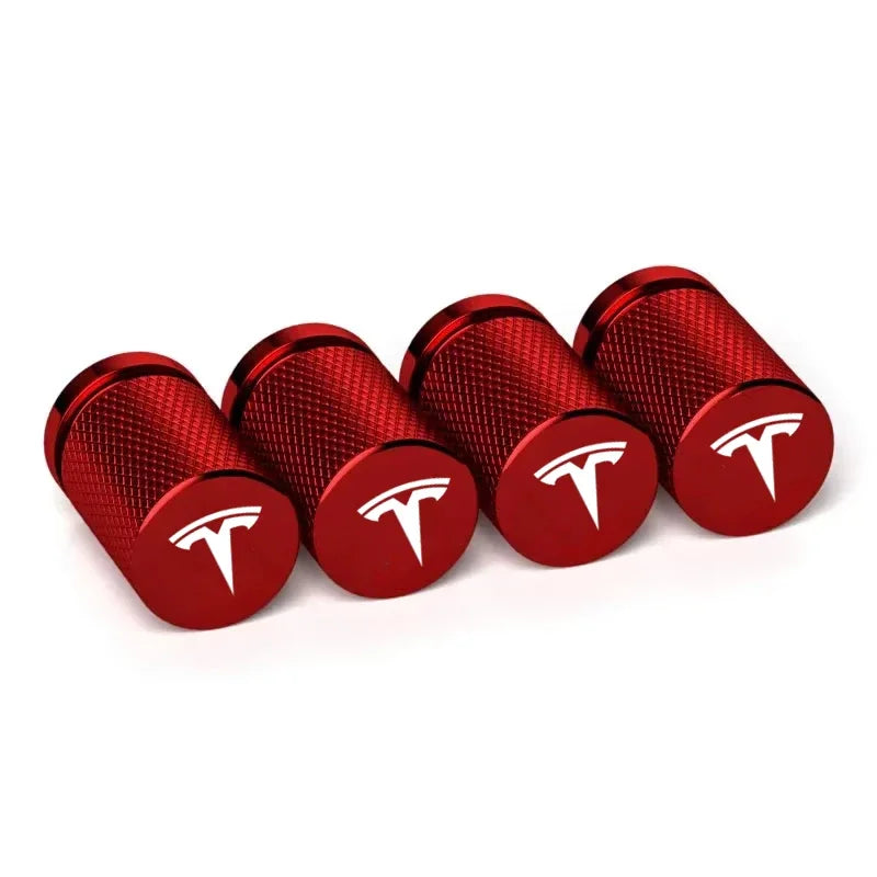 Valve Stem Caps 4 Pack Fit Suitable for Tesla 3/Y/S/X 2017-ON