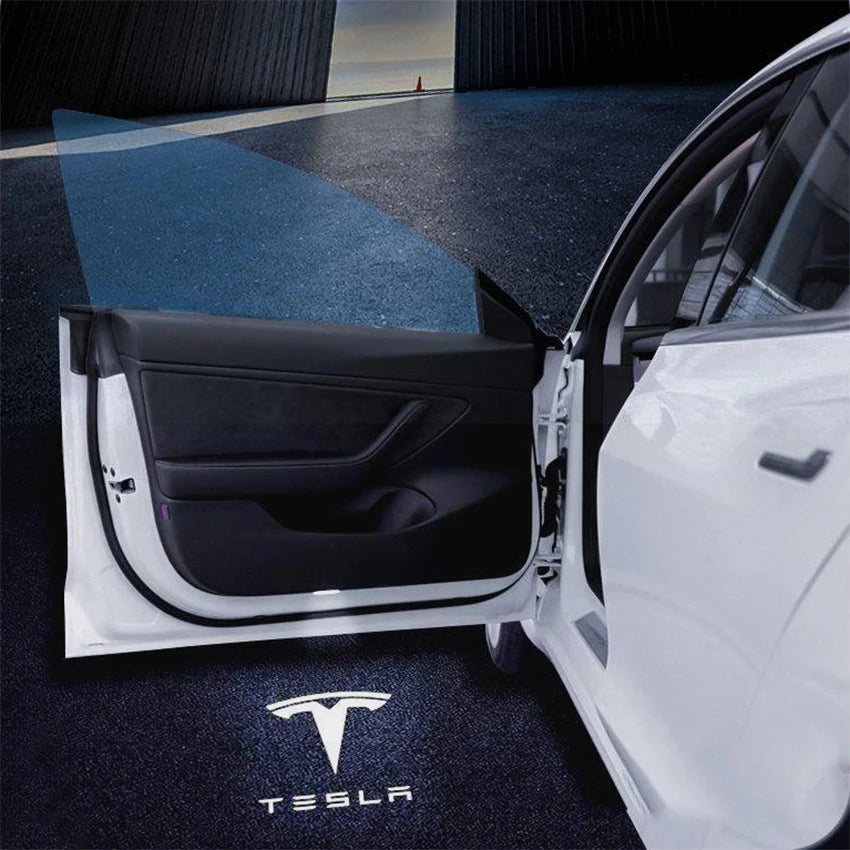 LED Logo Tesla Puddle Lights for Model 3 / Y / S / X