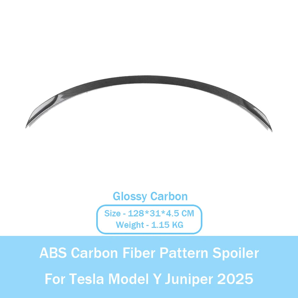 ABS Carbon Fiber Pattern Spoiler for Tesla Model Y Juniper 2025