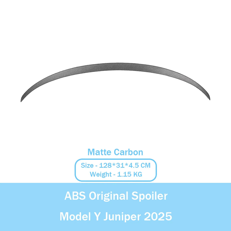 ABS Carbon Fiber Pattern Spoiler for Tesla Model Y Juniper 2025