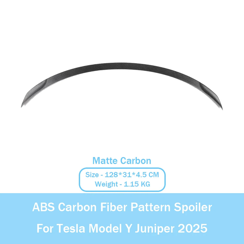 ABS Carbon Fiber Pattern Spoiler for Tesla Model Y Juniper 2025