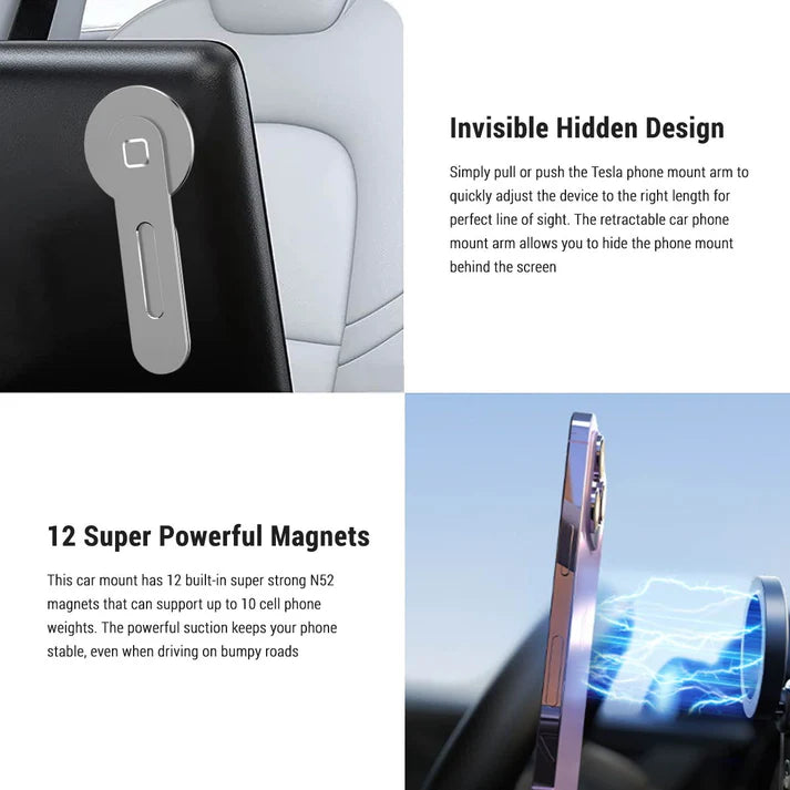Wireless Magsafe Charging Mount for Tesla Model 3/Y/S/X/Cybertruck