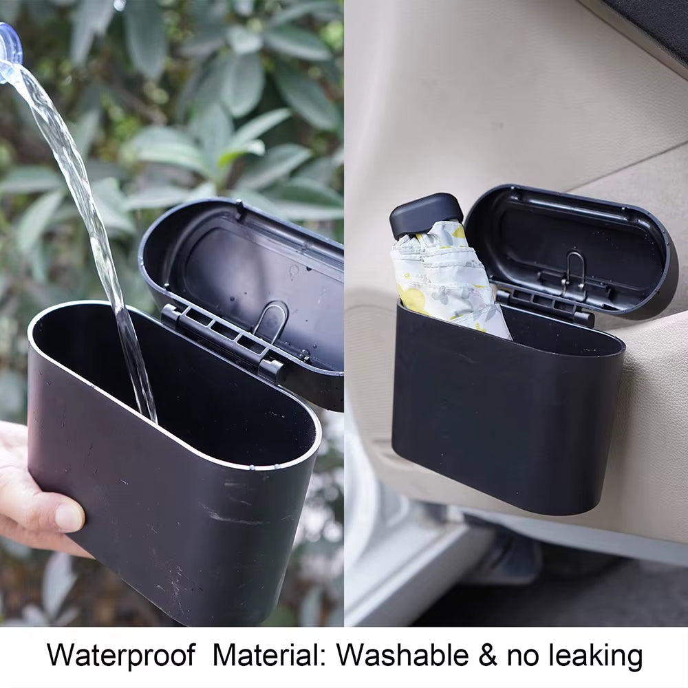 Car Trash Can with 4 Rolls of Garbage Bags for Tesla