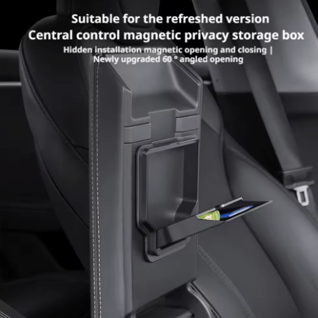 Armrest Hidden Storage Box For Tesla Model Y Juniper