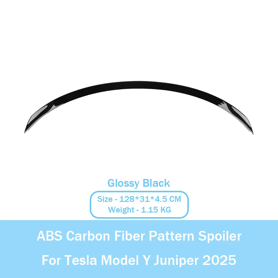 ABS Carbon Fiber Pattern Spoiler for Tesla Model Y Juniper 2025