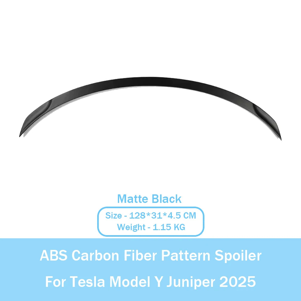 ABS Carbon Fiber Pattern Spoiler for Tesla Model Y Juniper 2025