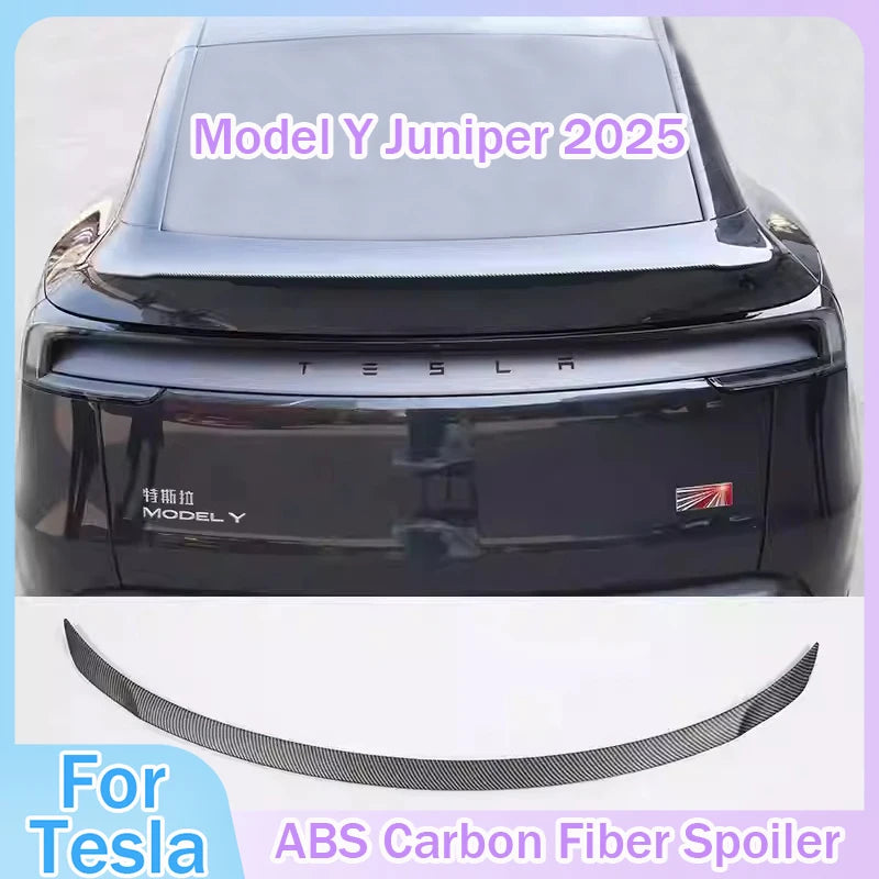 ABS Carbon Fiber Pattern Spoiler for Tesla Model Y Juniper 2025