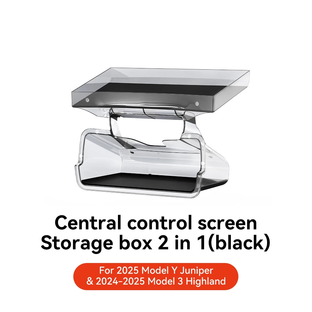 Under Screen Storage Box Center Console Organizer for Tesla Model 3 Highland / Model Y Juniper 2021-2025 