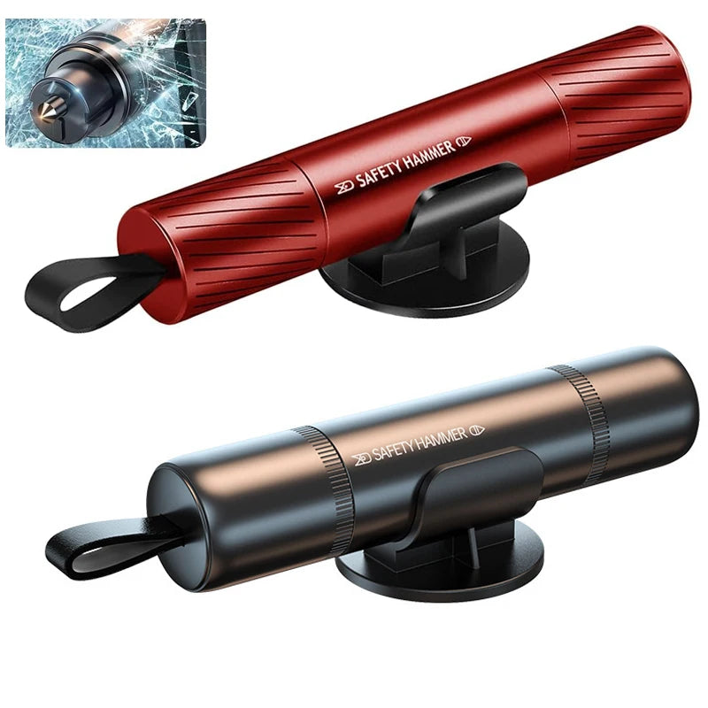 Car Rescue Glass Breaker and Seat Belt Cutter (2 In 1)