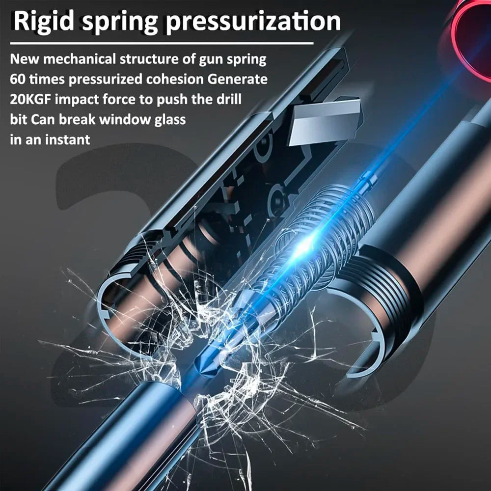 Car Rescue Glass Breaker and Seat Belt Cutter (2 In 1)