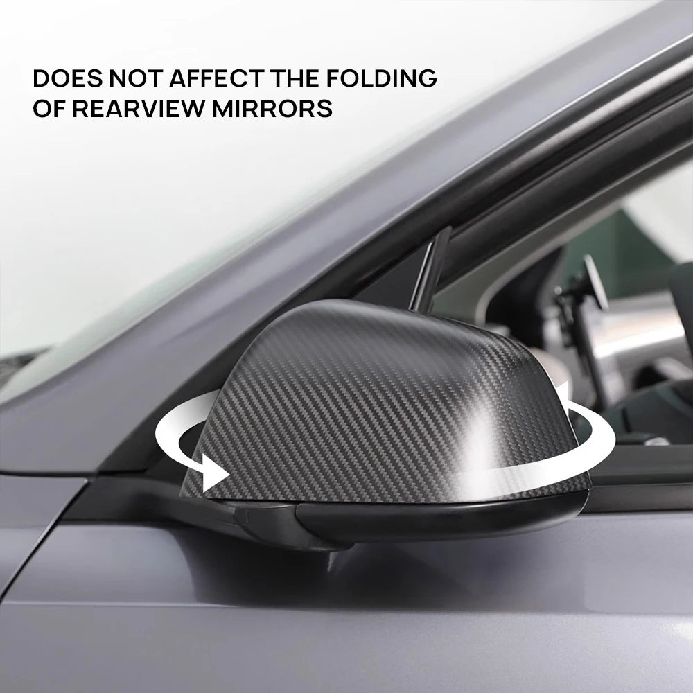 Rearview Mirror Carbon Fiber Cover for Tesla Model 3 / Highland