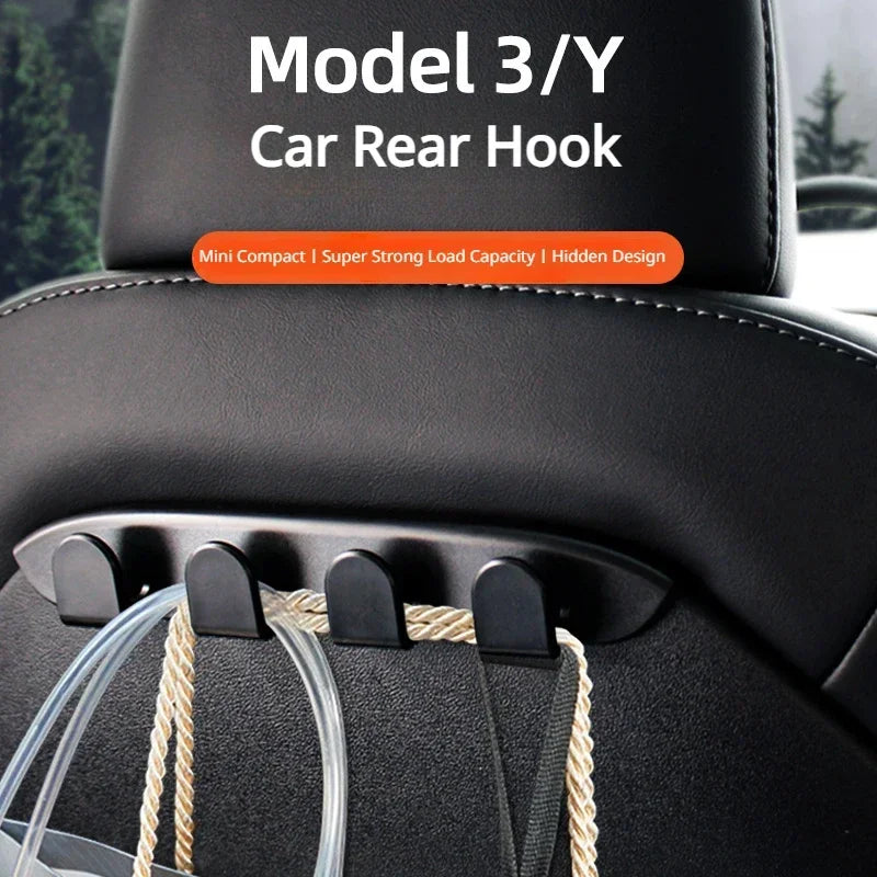 Car Seat Hook Holder for Handbags and Grocery Bags for Tesla Model 3/Y 2022-2025