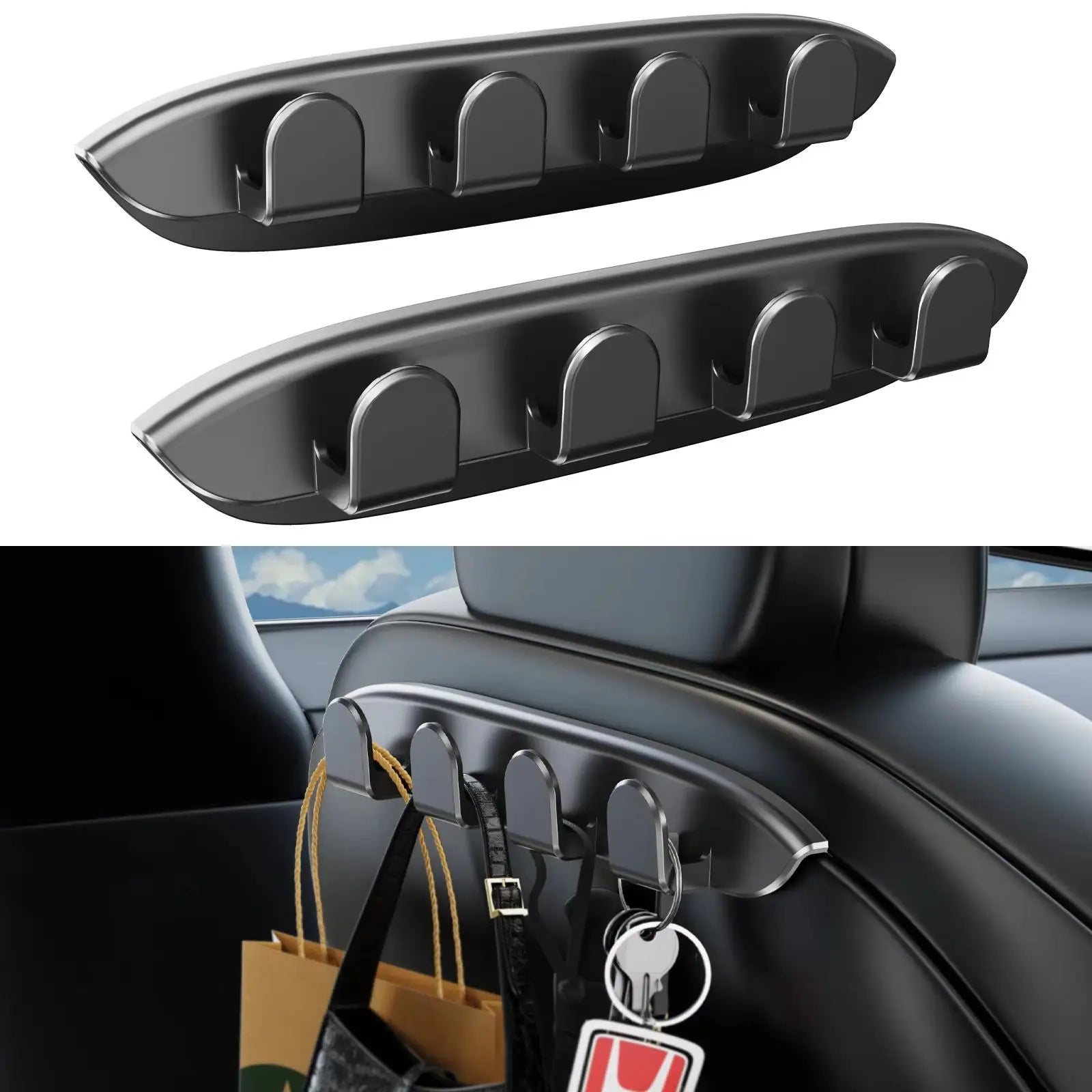 Car Seat Hook Holder for Handbags and Grocery Bags for Tesla Model 3/Y 2022-2025