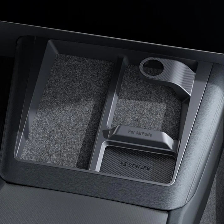Center Console 3-in-1 Wireless Charging Anti-Slip Organizer for Model Y Juniper & Model 3 Highland